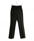 L'AUBE BLANCローブ ブラン）の古着「Linear Slit Pants」｜グリーン