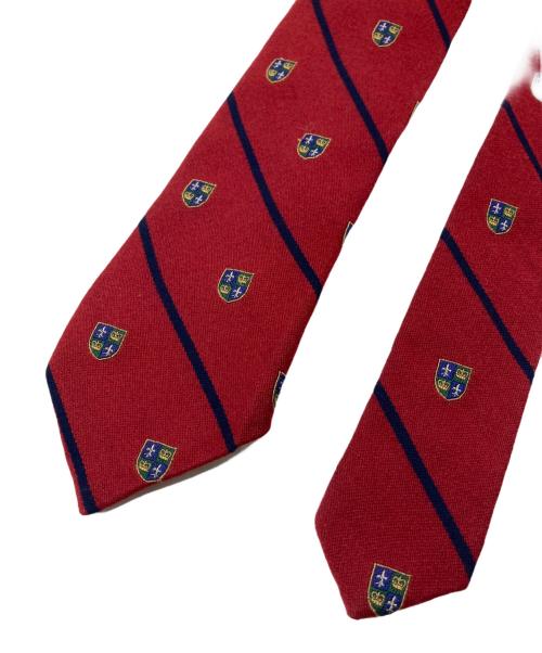 POLO RALPH LAUREN（ポロ・ラルフローレン）POLO RALPH LAUREN (ポロ・ラルフローレン) クレスト柄ネクタイ レッド サイズ:-の古着・服飾アイテム