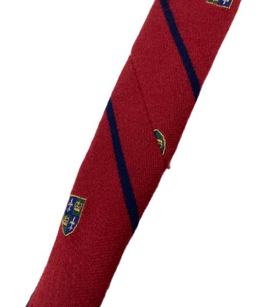 POLO RALPH LAUREN（ポロ・ラルフローレン）POLO RALPH LAUREN (ポロ・ラルフローレン) クレスト柄ネクタイ レッド サイズ:-の古着・服飾アイテム