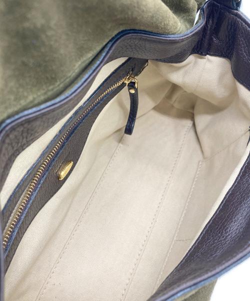 sergio rossi（セルジオロッシ）sergio rossi (セルジオロッシ) 2WAYスウェードショルダーバッグ カーキの古着・服飾アイテム