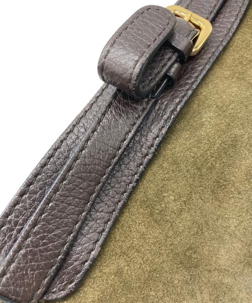 sergio rossi（セルジオロッシ）sergio rossi (セルジオロッシ) 2WAYスウェードショルダーバッグ カーキの古着・服飾アイテム