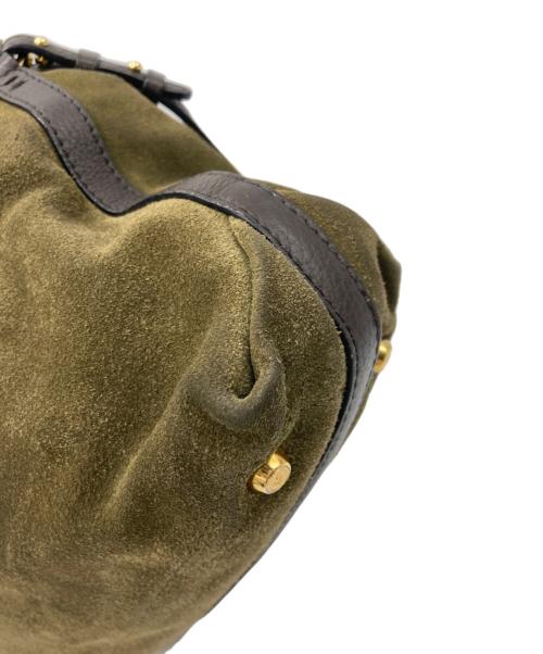 sergio rossi（セルジオロッシ）sergio rossi (セルジオロッシ) 2WAYスウェードショルダーバッグ カーキの古着・服飾アイテム