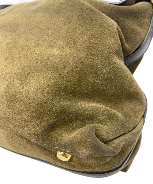 sergio rossi（セルジオロッシ）sergio rossi (セルジオロッシ) 2WAYスウェードショルダーバッグ カーキの古着・服飾アイテム