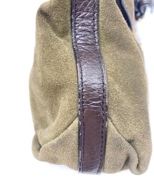 sergio rossi（セルジオロッシ）sergio rossi (セルジオロッシ) 2WAYスウェードショルダーバッグ カーキの古着・服飾アイテム