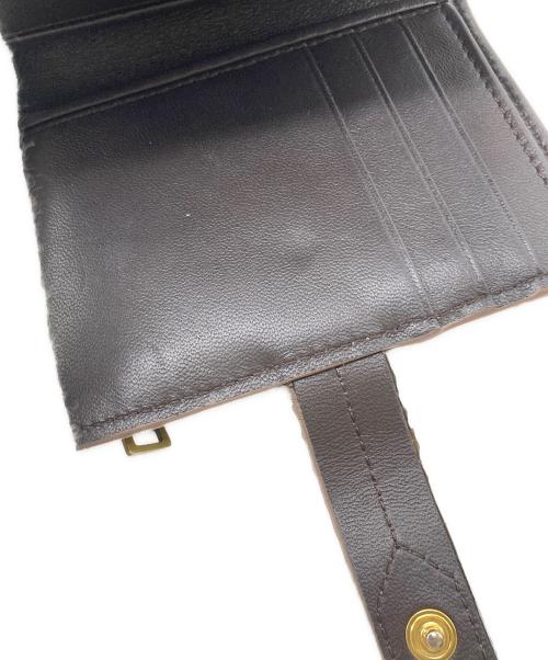 J&M DAVIDSON（ジェイ＆エム デヴィッドソン）J&M DAVIDSON (ジェイ＆エム デヴィッドソン) LOSANGE FOLD WALLET ブラウンの古着・服飾アイテム