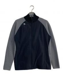 DESCENTE GOLF（デサントゴルフ）の古着「ポーラテックアルファ ニットジャケット」｜グレー×ブラック