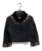 DOLCE & GABBANAドルチェ＆ガッバーナ）の古着「ビジューショートジャケット」｜ブラック
