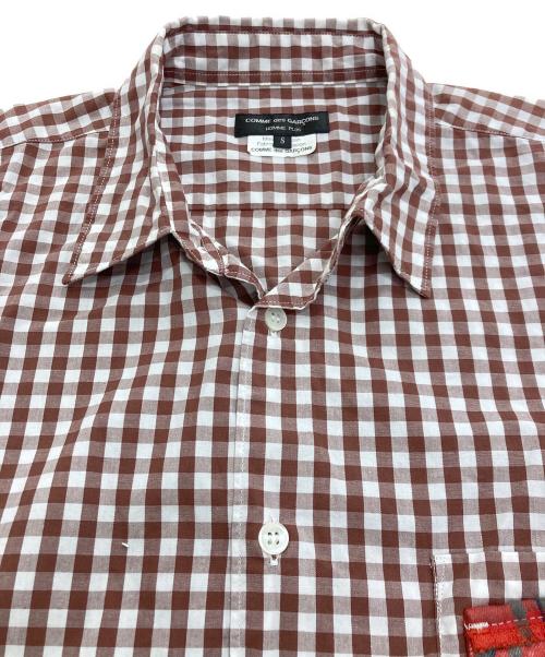 COMME des GARCONS HOMME PLUS（コムデギャルソンオムプリュス）COMME des GARCONS HOMME PLUS (コムデギャルソンオムプリュス) ギンガムチェックシャツ ブラウン×ホワイト サイズ:Sの古着・服飾アイテム