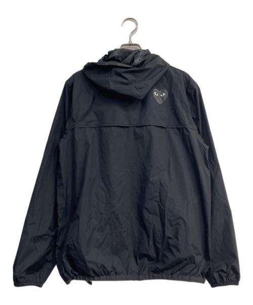 PLAY COMME des GARCONS（プレイコムデギャルソン）PLAY COMME des GARCONS (プレイコムデギャルソン) K-way (ケイウェイ) フーデッドジャケット ブラック サイズ:Ｍの古着・服飾アイテム