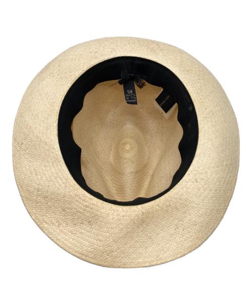 BORSALINO（ボルサリーノ）BORSALINO (ボルサリーノ) 天然草中折れハット ベージュ サイズ:58の古着・服飾アイテム