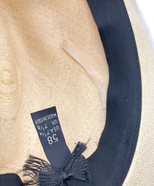 BORSALINO（ボルサリーノ）BORSALINO (ボルサリーノ) 天然草中折れハット ベージュ サイズ:58の古着・服飾アイテム