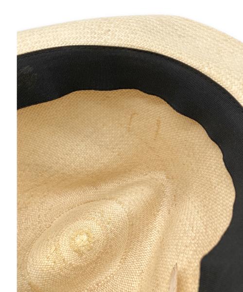 BORSALINO（ボルサリーノ）BORSALINO (ボルサリーノ) 天然草中折れハット ベージュ サイズ:58の古着・服飾アイテム