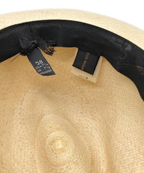 BORSALINO（ボルサリーノ）BORSALINO (ボルサリーノ) 天然草中折れハット ベージュ サイズ:58の古着・服飾アイテム