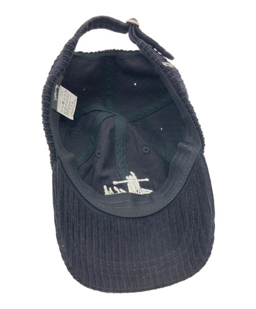 stussy（ステューシー）stussy (ステューシー) Corduroy Big Logo Low Pro Cap ブラックの古着・服飾アイテム