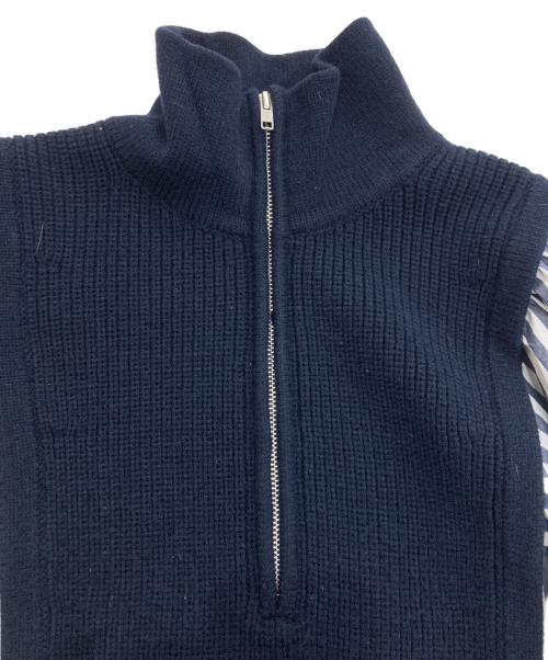 ETRE TOKYO（エトレトウキョウ）ETRE TOKYO (エトレトウキョウ) ニットコンビボリュームワンピース　1222530036-0 ネイビー サイズ:Freeの古着・服飾アイテム