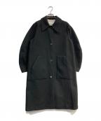 ETRE TOKYOエトレトウキョウ）の古着「ボリュームスリーブステンカラーコート」｜ブラック