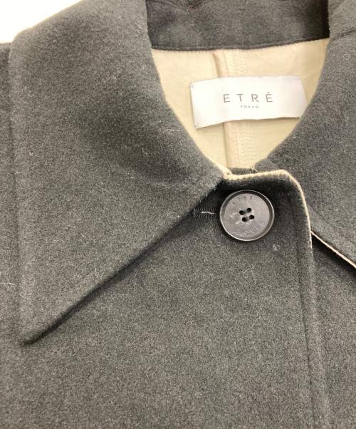 ETRE TOKYO（エトレトウキョウ）ETRE TOKYO (エトレトウキョウ) ボリュームスリーブステンカラーコート ブラック サイズ:Sの古着・服飾アイテム