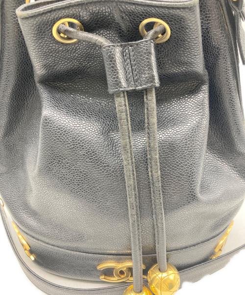 CHANEL（シャネル）CHANEL (シャネル) ココマーク巾着ショルダーバッグ　トリプルココ ブラックの古着・服飾アイテム