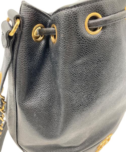 CHANEL（シャネル）CHANEL (シャネル) ココマーク巾着ショルダーバッグ　トリプルココ ブラックの古着・服飾アイテム