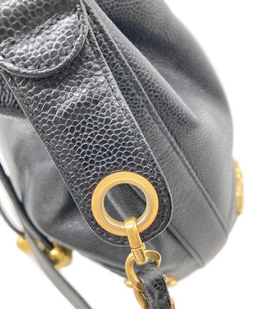 CHANEL（シャネル）CHANEL (シャネル) ココマーク巾着ショルダーバッグ　トリプルココ ブラックの古着・服飾アイテム