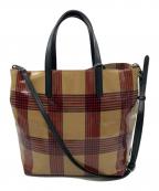MACKINTOSH LONDONマッキントッシュ ロンドン）の古着「PVC チェック柄バッグ」｜ベージュ