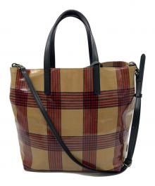 MACKINTOSH LONDON（マッキントッシュ ロンドン）の古着「PVC チェック柄バッグ」｜ベージュ