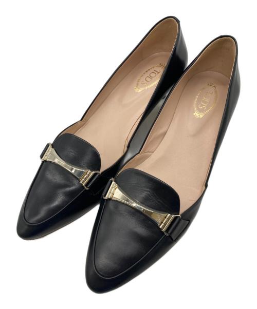 TOD'S（トッズ）TOD'S (トッズ) レザーパンプス ブラック サイズ:36 1/2の古着・服飾アイテム