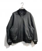 BEAMSビームス）の古着「レザーボマージャケット」｜ブラック