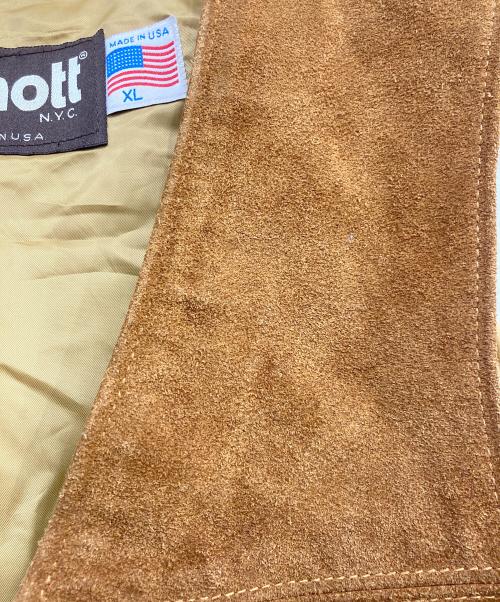 Schott（ショット）Schott (ショット) スウェードレザージレ ブラウン サイズ:XLの古着・服飾アイテム