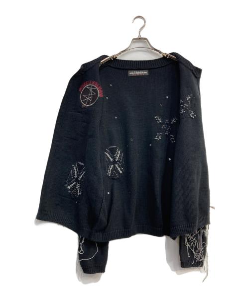 ZARA（ザラ）ZARA (ザラ) ADSB ANDERSSON BELL (アンダースンベル) ジャガードパッチカーディガン ブラック サイズ:Lの古着・服飾アイテム