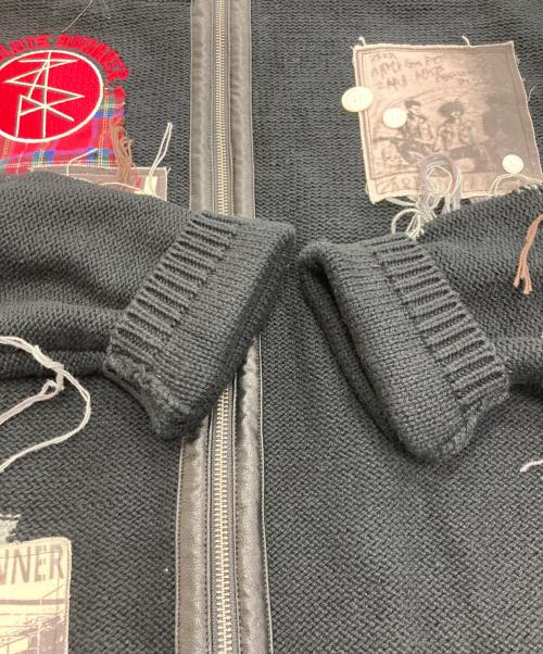 ZARA（ザラ）ZARA (ザラ) ADSB ANDERSSON BELL (アンダースンベル) ジャガードパッチカーディガン ブラック サイズ:Lの古着・服飾アイテム