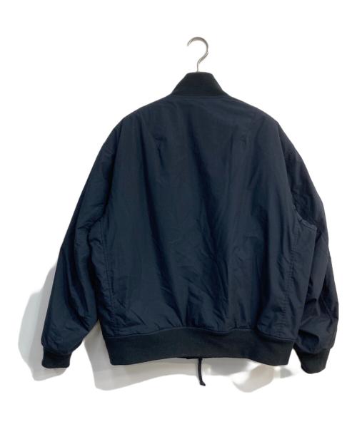 nanamica（ナナミカ）nanamica (ナナミカ) PILGRIM SURF+SUPPLY (ピルグリム サーフサプライ) Varsity JacketMA-1ジャケット 24AW 　S24FA059 ネイビー サイズ:Mの古着・服飾アイテム