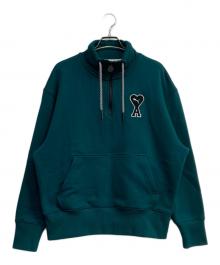 PUMA×AMI Alexandre Mattiussi（プーマ×アミアレクサンドルマテュッシ）の古着「ハーフジップハイネックスウェット」｜グリーン