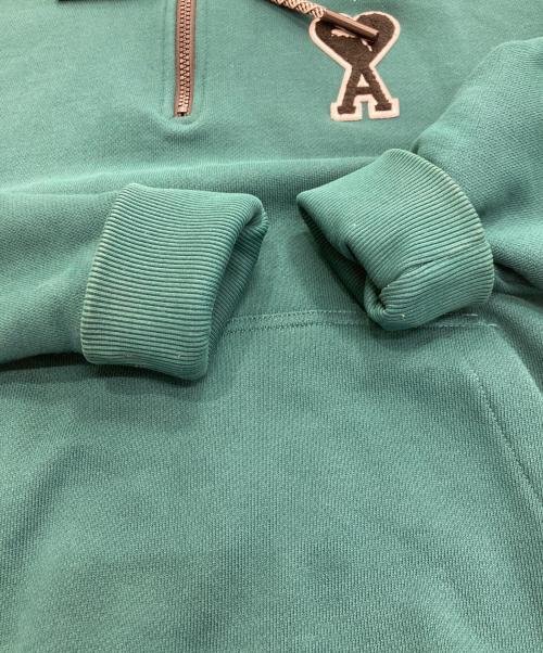 PUMA（プーマ）PUMA (プーマ) AMI Alexandre Mattiussi (アミアレクサンドルマテュッシ) ハーフジップハイネックスウェット グリーン サイズ:Mの古着・服飾アイテム