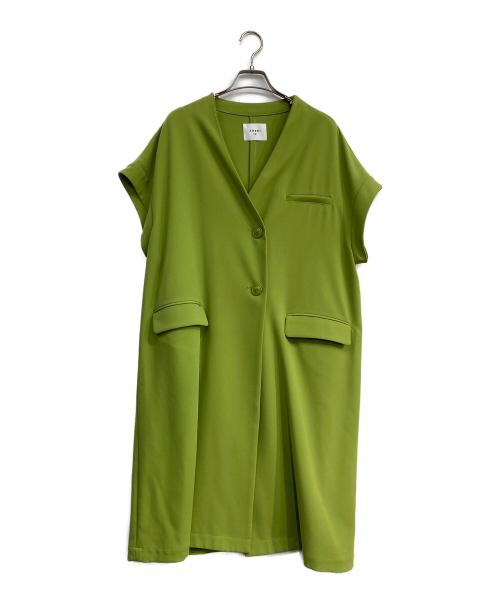 Ameri（アメリ）AMERI (アメリ) フレンチスリーブロングジレ グリーン サイズ:Freeの古着・服飾アイテム