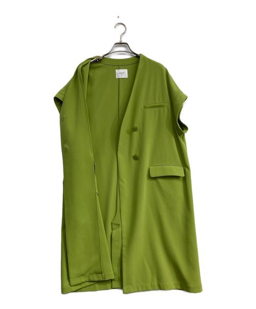 Ameri（アメリ）AMERI (アメリ) フレンチスリーブロングジレ グリーン サイズ:Freeの古着・服飾アイテム