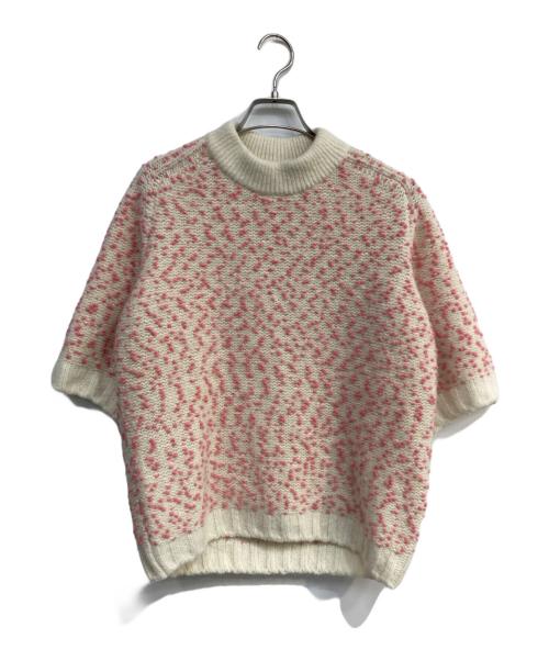 shirocon（シロコン）shirocon (シロコン) yori (ヨリ) ポッピングシャワーニット　 25AW　SC31-25031AW アイボリー×ピンク サイズ:38の古着・服飾アイテム