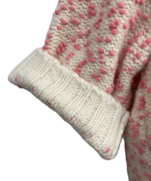 shirocon（シロコン）shirocon (シロコン) yori (ヨリ) ポッピングシャワーニット　 25AW　SC31-25031AW アイボリー×ピンク サイズ:38の古着・服飾アイテム