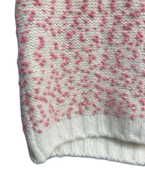 shirocon（シロコン）shirocon (シロコン) yori (ヨリ) ポッピングシャワーニット　 25AW　SC31-25031AW アイボリー×ピンク サイズ:38の古着・服飾アイテム