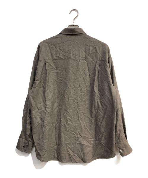 AURALEE（オーラリー）AURALEE (オーラリー) SUPER LIGHT WOOL SHIRT　24AW　A24AS01OS ブラウン サイズ:4の古着・服飾アイテム