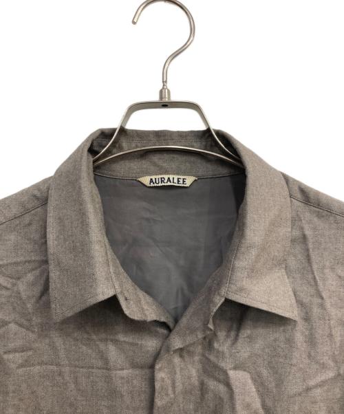 AURALEE（オーラリー）AURALEE (オーラリー) SUPER LIGHT WOOL SHIRT　24AW　A24AS01OS ブラウン サイズ:4の古着・服飾アイテム