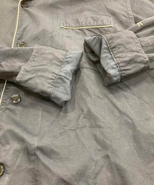 SONS（サンズ）SONS (サンズ) UNITED ARROWS (ユナイテッドアローズ) 刺繍サテンシャツ ネイビー サイズ:Mの古着・服飾アイテム