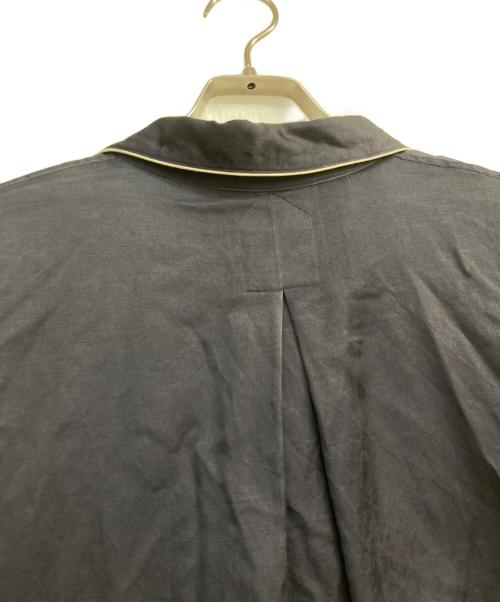 SONS（サンズ）SONS (サンズ) UNITED ARROWS (ユナイテッドアローズ) 刺繍サテンシャツ ネイビー サイズ:Mの古着・服飾アイテム