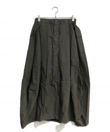 HAVERSACK×B-SHOP（ハバーサック×ビショップ）の古着「コットンリネン バルーンスカート　662408」｜カーキ