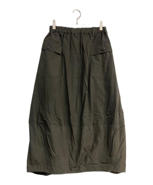 HAVERSACK（ハバーサック）HAVERSACK (ハバーサック) B-SHOP (ビショップ) コットンリネン バルーンスカート　662408 カーキ サイズ:1の古着・服飾アイテム