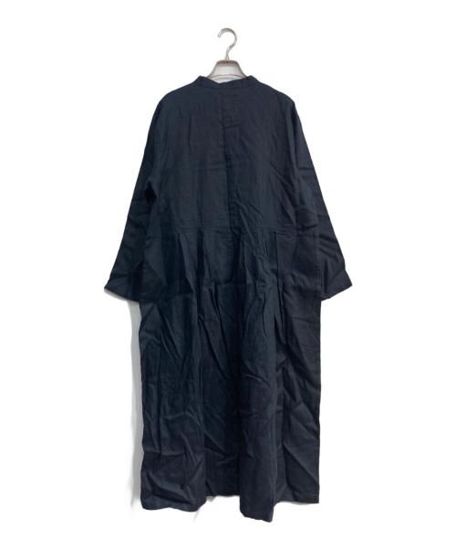 08MAB（ゼロハチマブ）08MAB (ゼロハチマブ) ヘンプリネンブラウスワンピース ネイビー サイズ:Freeの古着・服飾アイテム