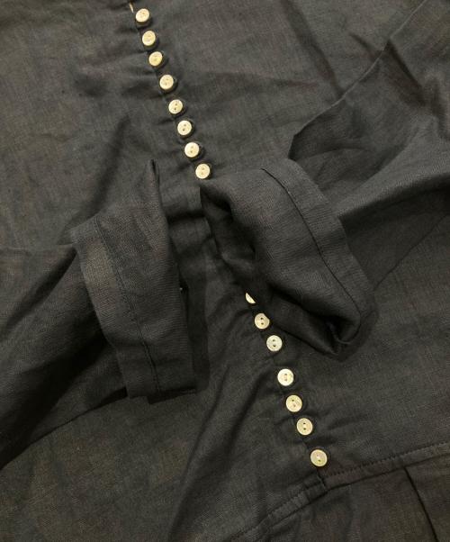 08MAB（ゼロハチマブ）08MAB (ゼロハチマブ) ヘンプリネンブラウスワンピース ネイビー サイズ:Freeの古着・服飾アイテム