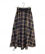 O'NEIL OF DUBLINオニールオブダブリン）の古着「イージーチェックスカート」｜ネイビー