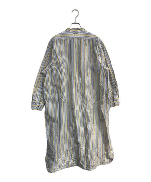 45R（フォーティファイブ・アール）45R (フォーティファイブ・アール) ダンプマルチストライプのパジャマドレス　50450071 ブルー サイズ:Freeの古着・服飾アイテム