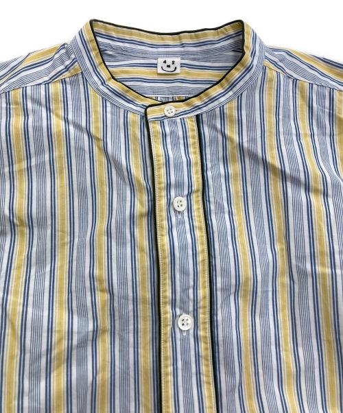 45R（フォーティファイブ・アール）45R (フォーティファイブ・アール) ダンプマルチストライプのパジャマドレス　50450071 ブルー サイズ:Freeの古着・服飾アイテム